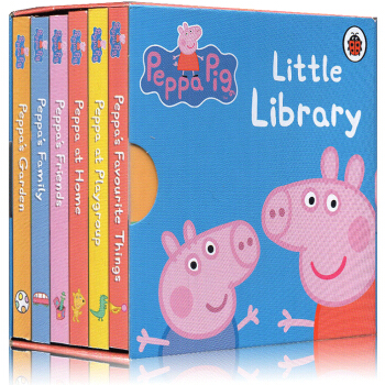 peppa pig little library 英文原版绘本 小猪佩奇 6册纸板手掌书 pdf